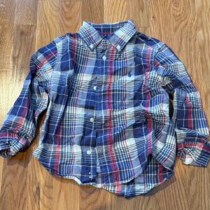 Ralph Lauren Kids Plaid Shirt - Blue, Red, and White